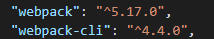 webpack version